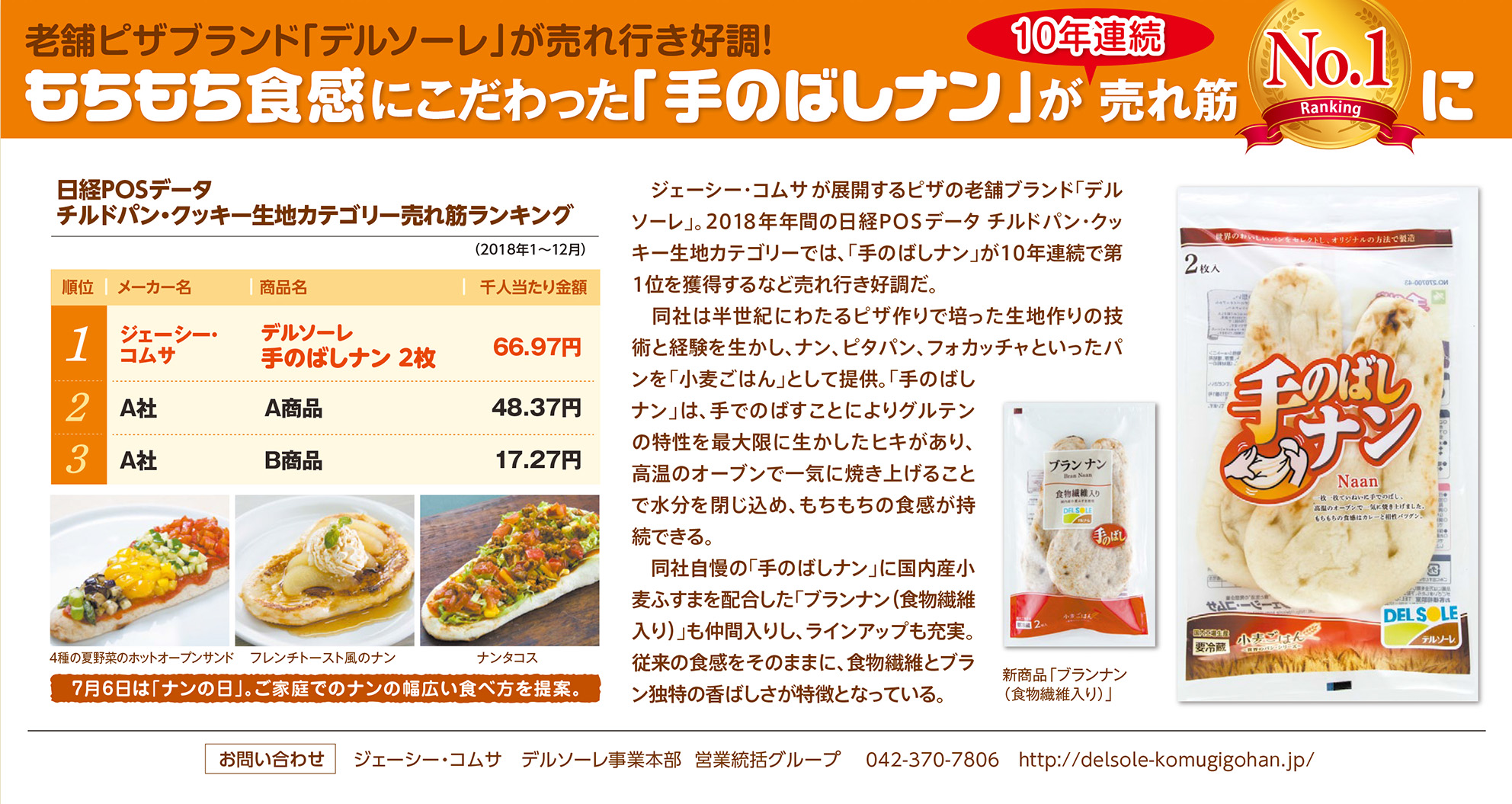 手のばしナン 日経posデータ 10年連続 No1